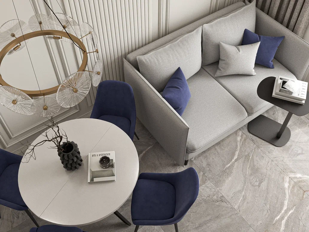 Дизайн-проект кухни с диваном